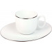 Epure Platinum Filet Coffee Cup And Saucer (Special Order)