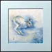 New Crystal Glaze Wall Painting Arctic Hare H 50 Cm