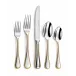 Le Perle Gold 5 Pc Setting (Table Knife, Table Fork,  Medium Teaspoon, Dessert Fork, Dessert Spoon)