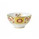 Derby Panel Red Rice Bowl Footed (4.5 in/11.65 cm)