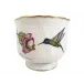 Round Cachepot (Flower W/Hummingbird) 7.5" H X 6.25" W
