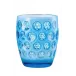 Lente Tumbler Turquoise/White H 4.25" x Diam 3.5", 15 oz