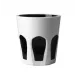 Gulli Tumbler White/Black H 4" x Diam 4", 12 oz