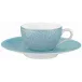 Mineral Irise Sky Blue Mocha Cup (Uni Shape) Diam 2.8 in