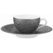 Mineral Irise Dark Grey Mocha Cup (Uni Shape) Diam 2.8 in