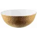 Mineral Irise Yellow Gold Salad Bowl Calabash Shaped Diam 9.0 in