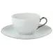 Mineral Filet Platinum Tea Saucer Extra Diam 6.9 in