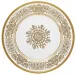 Marignan Gold White American Dinner Plate Round 10.6 in.