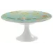 Paradis Turquoise Petit Four Stand Small Diam 6.3 in