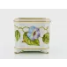 Square Cachepot (Purple/Blue Pansy) 7" H X 6.25" W