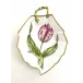 Leaf Plate (Closed Pink Tulip) 9.5" L