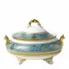 Regency Turquoise Covered Vegetable Dish (170 cl/60oz) (Special Order)