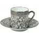 Tolede Platinum White Coffee Saucer Round 5.1 in.