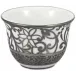 Tolède Platinum White Zarf Or/Gold Sake Cup Diam 2.3 in