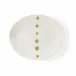 Golden Pearls Oval Platter / Fish Plate 32 Cm