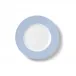 Solid Color Dessert Plate 21 Cm Rim Morning Blue