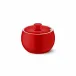 Solid Color Sugar Bowl With Lid 0.30 L Bright Red