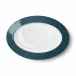 Solid Color Oval Platter 33 Cm Petrol