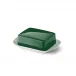 Solid Color Flat Of Butter Dish Dark Green