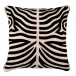 Zebra Black Throw Pillow