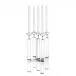 Candle Holder Naturale Crystal Glass Nickel Finish