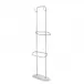 Lowell Large Polished Stainless Steel White Marble Towel Rack