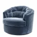 Swivel Chair Recla Cameron Faded Blue