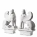 Sphinx White Marble Set Of 2 Object