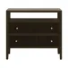 Highland Open Shelf 2-Drawer Nightstand Dutch Brown Oak, Polished Brass