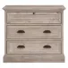 Eden 3-Drawer Nightstand Natural Gray Acacia