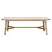 Klein Dining Table Light Honey Oak, Brushed Gold