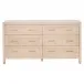 Stella 6-Drawer Double Dresser Light Honey Oak