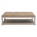 Townsend Tufted Upholstered Rectangle Coffee Table - Ivanhoe Toast, Natural Gray Ash, Black Nail Tacks