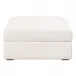 Daley Modular Storage Ottoman Performance Textured Cream Linen, Espresso