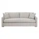Clara 86" Slim Arm Sofa Performance Windowpane Cement, Natural Gray Oak