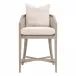 McGuire Natural Gray Oak & Cane LiveSmart Gellar-Linen Counter Stool