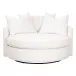 Lourne Grand Swivel Sofa Chair Performance Boucle Snow