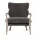 Calvin Club Chair Dark Dove Velvet, Natural Gray Oak