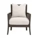 Caris Club Chair - LiveSmart Gellar-Linen, Matte Brown Oak & Cane