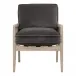 Leone Club Chair Dark Dove Velvet, Natural Gray Oak, Cane