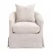 Faye Slipcover Swivel Club Chair - LiveSmart Halifax-Ivory