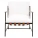 Brando Club Chair LiveSmart Peyton-Pearl, Chestnut Top Grain Leather, Natural Gray Oak, Black Iron