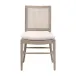 Blume Dining Chair, Set of 2 - Performance Textured Cream Linen, Natural Gray Oak, Cane