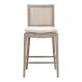 Blume Counter Stool - Performance Textured Cream Linen, Natural Gray Oak, Cane