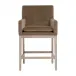 Drake Caramel Velvet Natural Gray Oak Counter Stool