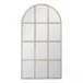 Grid Natural Gray Oak Arch Mirror