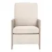Leone Natural Gray Oak Cane LiveSmart Gellar-Linen Recliner