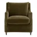 Jade Olive Velvet Natural Gray Oak Slipcover Club Chair