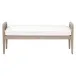 Leone Bench LiveSmart Peyton-Pearl, Natural Gray Oak, Cane