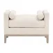 Keaton Natural Gray Oak LiveSmart Gellar-Linen Upholstered Accent Stool